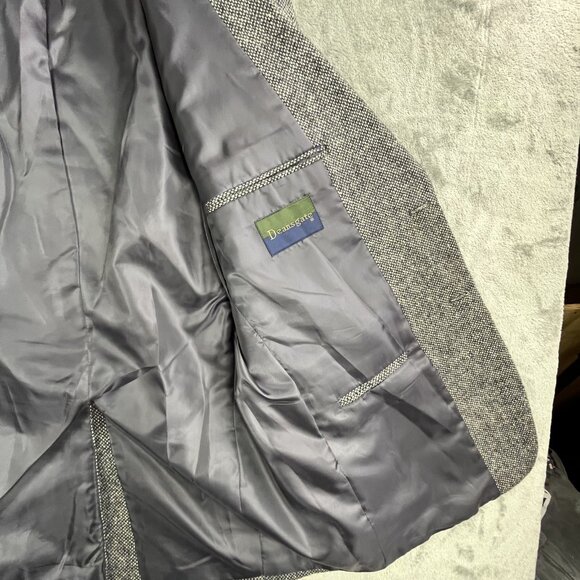 Deansgate Blazer Mens 42 Regular Gray Lambs Wool Sport Coat Jacket Tweed Lined - Picture 16 of 16